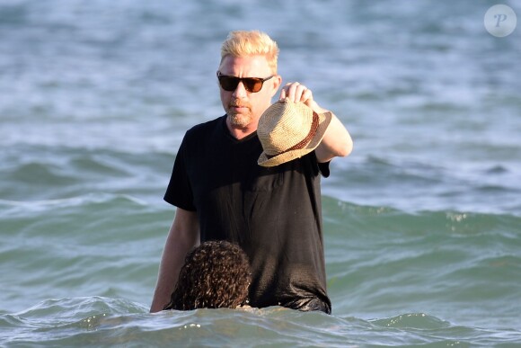 Exclusif - Boris Becker et sa femme Lilly Becker en vacances à Ibiza en Espagne le 26 juillet 2015.