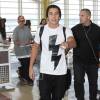 Austin Mahone arrive à l'aéroport de DCA à Washington D.C, le 19 juillet 2014  