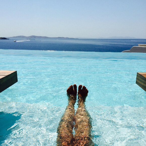 Pauline Ducruet, photo Instagram de ses vacances au Cavo Tagoo à Mykonos, août 2015