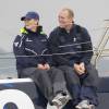 Zara Phillips et Mike Tindall, complices, ont participé une nouvelle fois à la régate caritative Artemis Challenge à bord de l'Artemis Ocean Racing le 13 août 2015 lors de la Semaine de Cowes (Aberdeen Asset Management Cowes Week) au large de l'île de Wight.