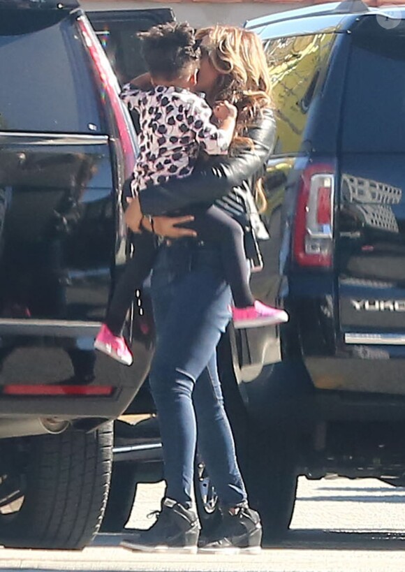 Exclusif - Beyoncé Knowles et sa fille Blue Ivy à Beverly Hills. Le 25 janvier 2015.