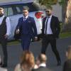 Shane Lynch (boyzone), Keith Duffy (Boyzone) et Brian McFadden (Westlife)  - Mariage de Ronan Keating et Storm Uechtritz à Archerfield House près de North Berwick, en Ecosse, le 17 août 2015 