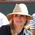 Julie Gayet dans les tribunes des Internationaux de France de tennis de Roland Garros à Paris le 4 juin 2015.