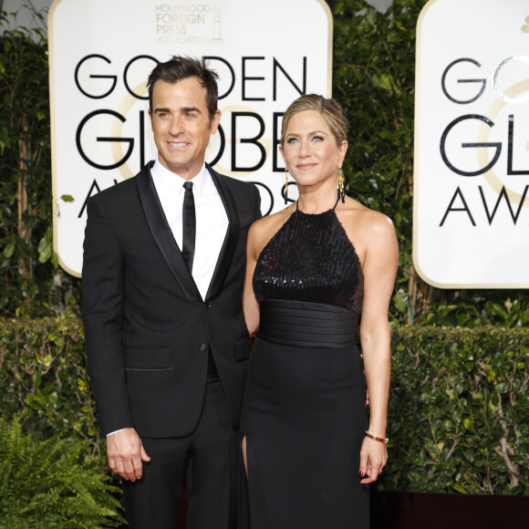 Jennifer Aniston et son fiancé Justin Theroux - La 72ème cérémonie annuelle des Golden Globe Awards à Beverly Hills, le 11 janvier 2015 