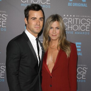Jennifer Aniston et son fiancé Justin Theroux - La 20ème soirée annuelle des "Critics Choice Movie Awards" à Hollywood, le 15 janvier 2015. 
