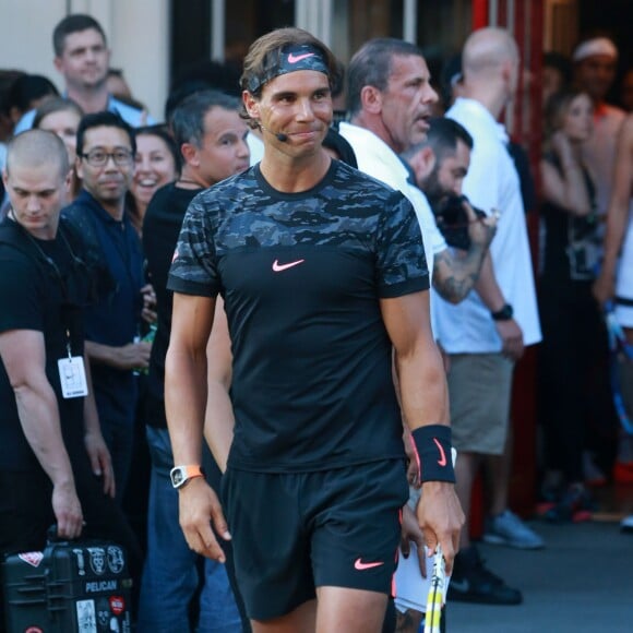 Rafael Nadal - Les plus grands joueurs de tennis mondiaux ont fait une démonstration au "Nike's NYC Street Tennis" à New York. Le 24 août 2015