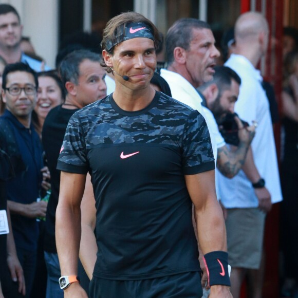 Rafael Nadal - Les plus grands joueurs de tennis mondiaux ont fait une démonstration au "Nike's NYC Street Tennis" à New York. Le 24 août 2015