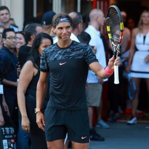 Rafael Nadal - Les plus grands joueurs de tennis mondiaux ont fait une démonstration au "Nike's NYC Street Tennis" à New York. Le 24 août 2015