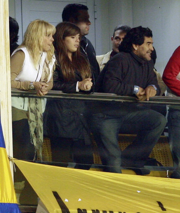 Diego Armando Maradona et Claudia Villafane à Buenos Aires, le 30 avril 2008. 