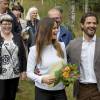 Le prince Carl Philip de Suède et la princesse Sofia (née Hellqvist) lors de leur visite officielle dans le duché de Värmland, le 27 août 2015. Ils ont fait un tour de bateau puis sont allés voir une exposition sur Picasso.