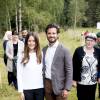 Le prince Carl Philip de Suède et sa femme la princesse Sofia (Sofia Hellqvist) se rendent dans la réserve naturelle de Byamossarna lors d'une visite officielle dans le duché de Värmland, le 25 août 2015.25/08/2015 - Värmland