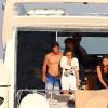 Semi-Exclusif - Le prince Carl Philip de Suède et sa femme la princesse Sofia en vacances au large de Saint-Tropez, le 5 août 2015.