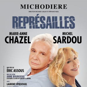 Michel Sardou et Marie-Anne Chazel dans "Représailles", une pièce d'Eric Assous, mise en scène par Anne Bourgeois, au Théâtre de la Michodière à Paris, à partir du 22 septembre 2015.