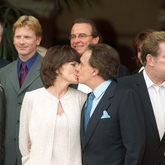 Mariage de Michel Sardou et Anne-Marie Périer à Paris, le 11 octobre 1999.