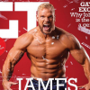 James Haskell en couverture du Gay Times magazine - août 2015