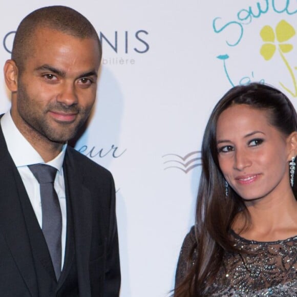 Tony Parker et sa femme Axelle lors du "Par Coeur Gala" à Lyon le 25 septembre 2014