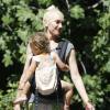 Exclusif - Gwen Stefani en compagnie de ses trois fils arrivent à une fête d' anniversaire à Los Angeles dimanche 30 Août 2015