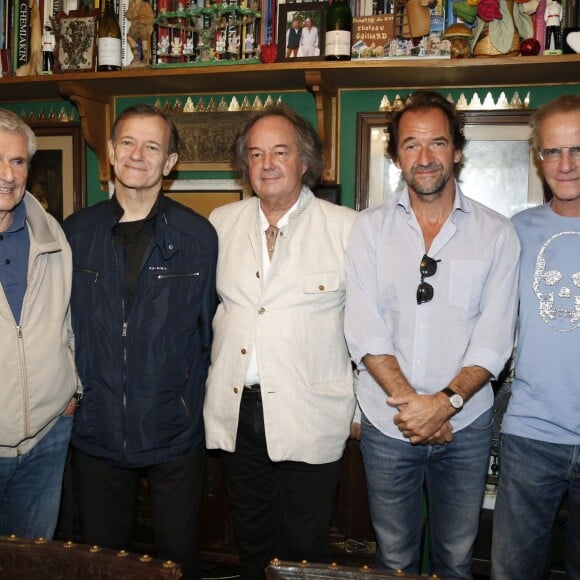 Claude Lelouch, Francis Huster, Gonzague Saint Bris, Stéphane De Groodt, Christophe Lambert lors de la 20e édition de "La Forêt des livres" à Chanceaux-près-Loches, le 30 août 2015