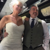 Sonya Benson et son compagnon James Markey se sont mariés ce week-end à New York. Le 28 août 2015.