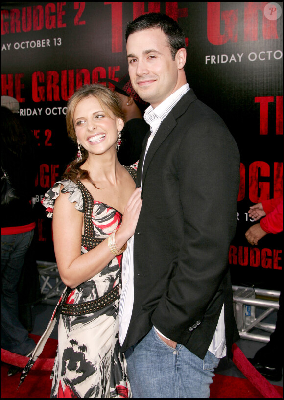 Sarah Michelle Gellar et son mari à la première de The Grudge 2 à Hollywood, le 8 octobre 2006