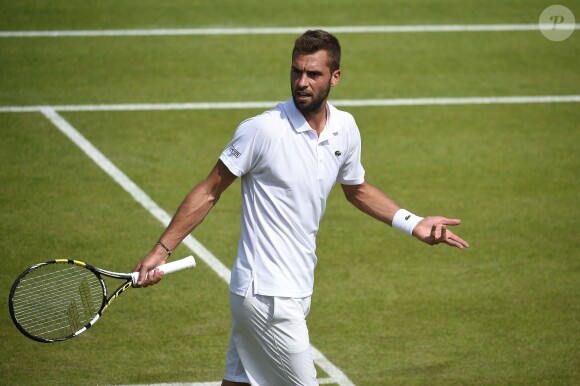 Benoît Paire lors de son élimination au second tour de Wimbledon à Londres, le 2 juillet 2015