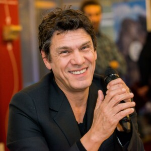 Exclusif - Marc Lavoine en promotion pour son livre "L'homme qui ment" à Bruxelles en Belgique le 3 février 2015.