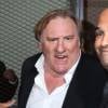 Gérard Depardieu sort du Star Cinéma rue d'Antibes à Cannes, le 17 mai 2014, après la projection de "Welcome to New York" pour donner sa conférence de presse sur la plage du Nikki Beach, en marge du du 67ème festival du film de Cannes.