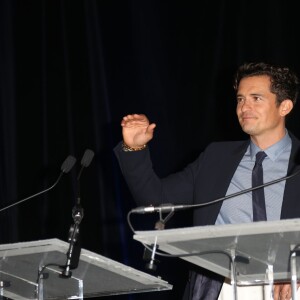 Orlando Bloom lors de son hommage à l'occasion du 41e Festival du Film Américain de Deauville le 6 septembre 2015.