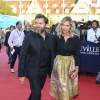 Clovis Cornillac et sa femme Lilou Fogli - Hommage à Orlando Bloom et projection du film Jamais entre amis, à l'occasion du 41e Festival du Film Americain de Deauville le 6 septembre 2015.