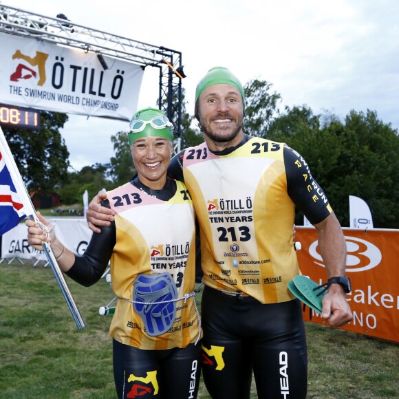 Pippa Middleton et son frère James ont participé à l'épreuve sportive "Otillo Swim-Run World Championship" en Suède, le 7 septembre 2015.