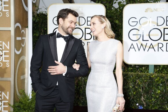 Diane Kruger et son compagnon Joshua Jackson - La 72e cérémonie annuelle des Golden Globe Awards à Beverly Hills, le 11 janvier 2015.