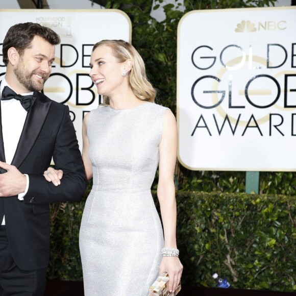 Diane Kruger et son compagnon Joshua Jackson - La 72e cérémonie annuelle des Golden Globe Awards à Beverly Hills, le 11 janvier 2015.