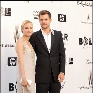 Diane Kruger et son compagnon Joshua Jackson lors de la soirée de l'amfAR le 22 mai 2008