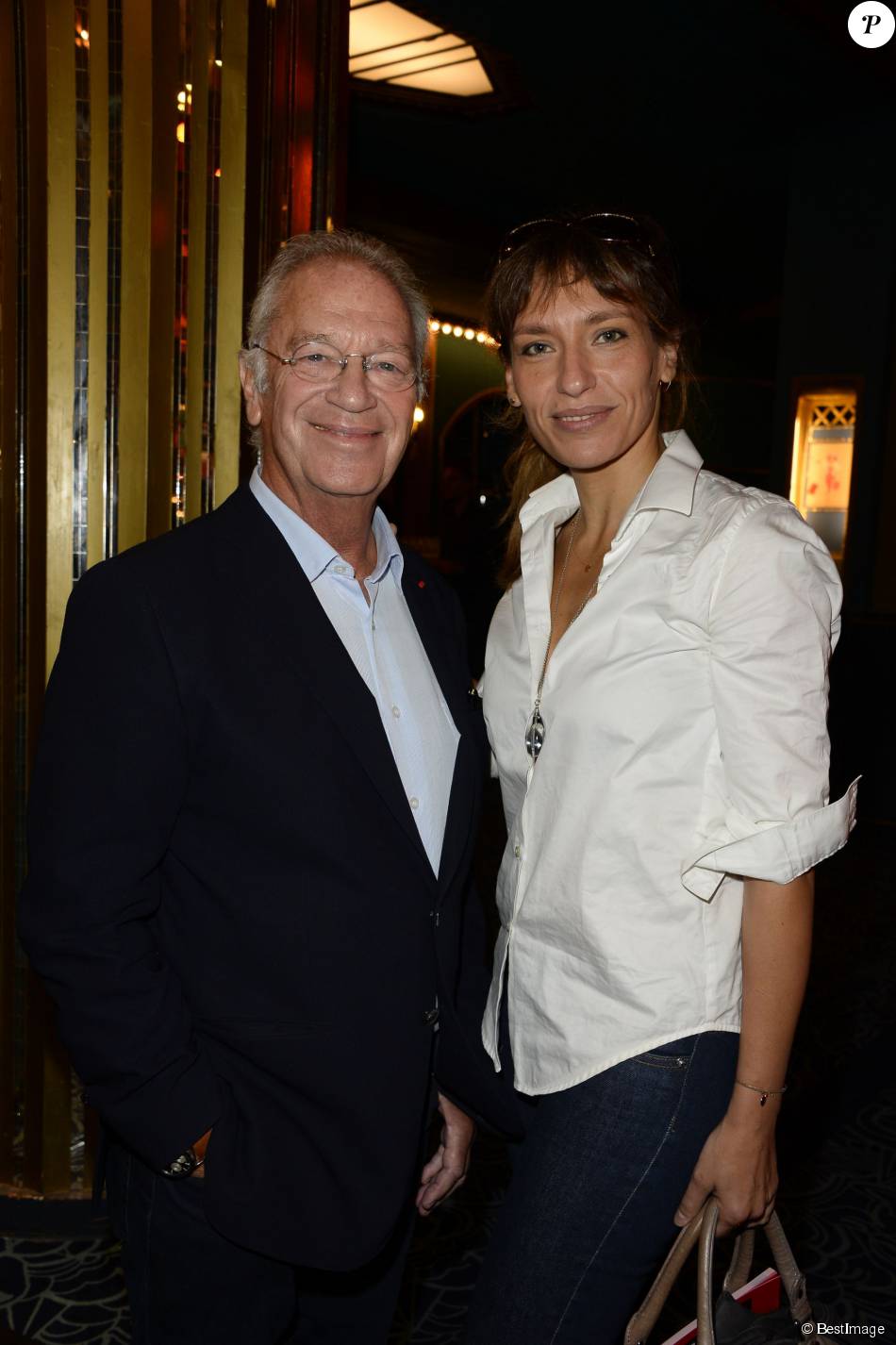 Compagnon Julie Debazac Et Ses Filles Bernard Murat et Julie Debazac - Présentation de la saison 2015/2016 par le  Syndicat National du Théâtre Privé aux Folies Bergère à Paris. Le 8  septembre 2015 - Purepeople