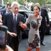 Mario Vargas Llosa et Isabel Preysler - Ouverture de la boutique Porcelanosa sur la 5ème Avenue à New York, le 9 septembre 2015.