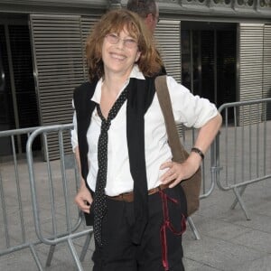 Jane Birkin - Arrivée des people au défilé Saint Laurent Homme collection Printemps-Eté 2016 au Carreau du Temple lors de la Fashion Week à Paris, le 28 juin 2015.