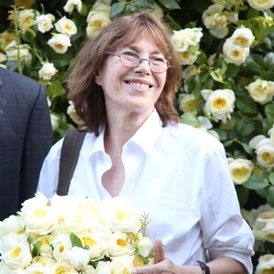 Jane Birkin a désormais une rose à son nom, le "Rosier Jane Birkin" présenté par Delbart Amnesty International au jardin des Tuileries à Paris le 4 Juin 2015.