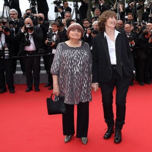 Jane Birkin et Agnès Varda - Montée des marches du film "La Glace et le Ciel" pour la cérémonie de clôture du 68 ème Festival du film de Cannes, à Cannes le 24 mai 2015.