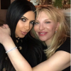 Kim Kardashian et Courtney Love au dîner de Riccardo Tisci à New York. Photo publiée le 14 septembre 2015.