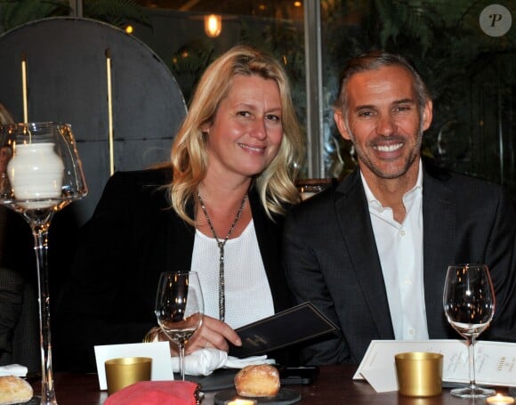 Exclusif - Paul Belmondo et sa femme Luana Belmondo - Dîner sensoriel "Maille" aux Jardins du Pont Neuf à Paris, le 15 septembre 2015.