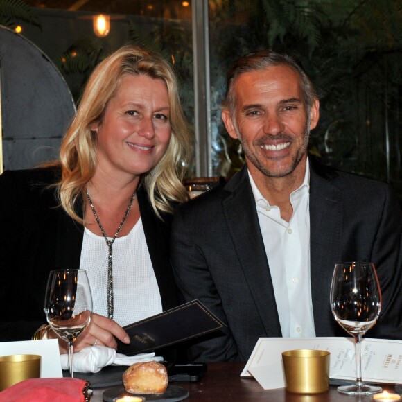 Exclusif - Paul Belmondo et sa femme Luana Belmondo - Dîner sensoriel "Maille" aux Jardins du Pont Neuf à Paris, le 15 septembre 2015.