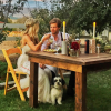 Mariage champêtre d'Hunter Parrish et Kathryn Wahl au Flying Caballos Ranch à San Luis Obispo en Californie, le 13 septembre 2015.