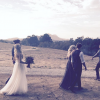 Mariage champêtre d'Hunter Parrish et Kathryn Wahl au Flying Caballos Ranch à San Luis Obispo en Californie, le 13 septembre 2015.