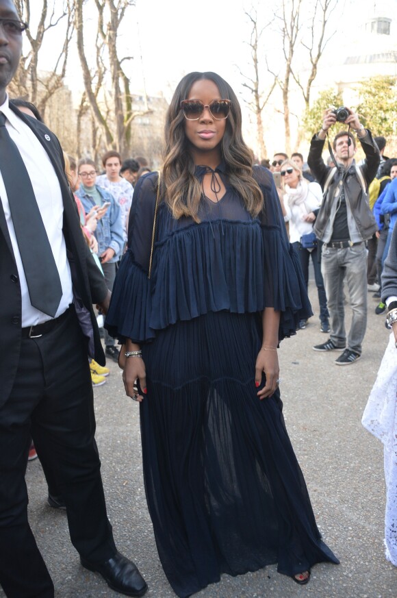 Kelly Rowland - Arrivées et sorties du défilé de mode "Chloé", collection prêt-à-porter automne-hiver 2015/2016, à Paris. Le 8 mars 2015
