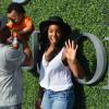 Kelly Rowland et son fils Titan lors du tournoi de l'US Open à New York le 6 septembre 2015