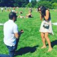 Alexandra Attias demandée en mariage par son compagnon David à Central Park, New York. Une photo postée par Louis Sarkozy sur Instagram, septembre 2015.