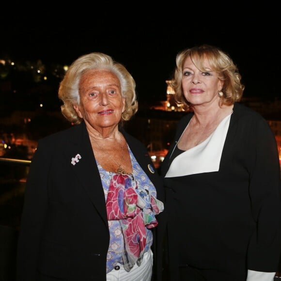 Exclusif - Bernadette Chirac et Michèle Mercier - Remise du prix Claude Pompidou pour la recherche sur la maladie d'Alzheimer à l'hôtel Aston La Scala à Nice le 11 septembre 2015.