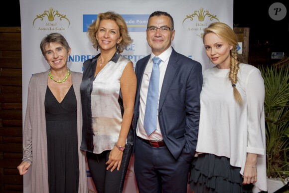 Exclusif - Agnès Rötig (laureat 2015), Corinne Touzet, Foudil Lamari (laureat 2015), Beatrice Rosen - Remise du prix Claude Pompidou pour la recherche sur la maladie d'Alzheimer à l'hôtel Aston La Scala à Nice le 11 septembre 2015.