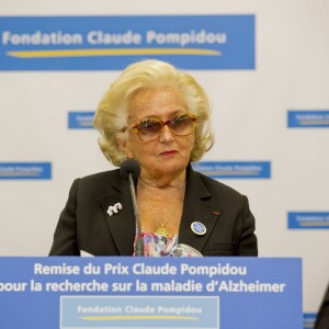 Exclusif - Bernadette Chirac - Remise du prix Claude Pompidou pour la recherche sur la maladie d'Alzheimer à l'hôtel Aston La Scala à Nice le 11 septembre 2015.