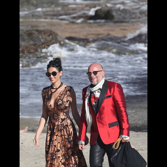 Demi Moore lors du mariage de Bob Geldof avec Jeanne Marine, au Tropicana de Rayol-Canadel-sur-Mer, le 19 septembre 2015